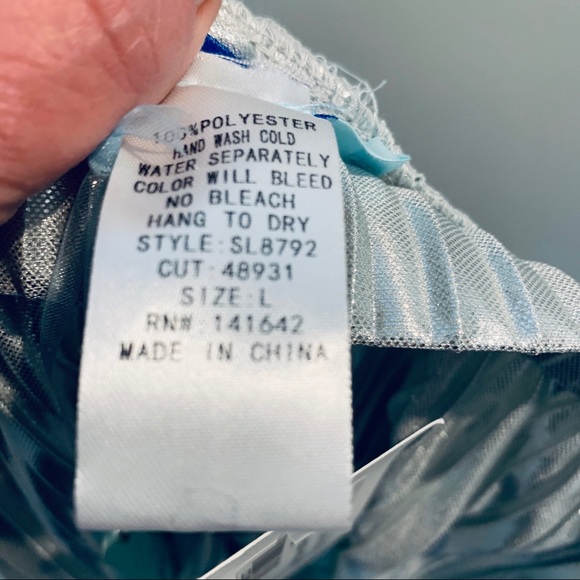 NEW SHE + SKY Foil Color Block Skirt L - Picture 3 of 5